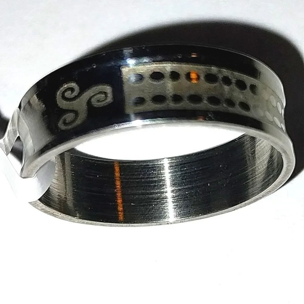 Stainless steel wide band hypoallergenic nickel free Men's ring sz 13